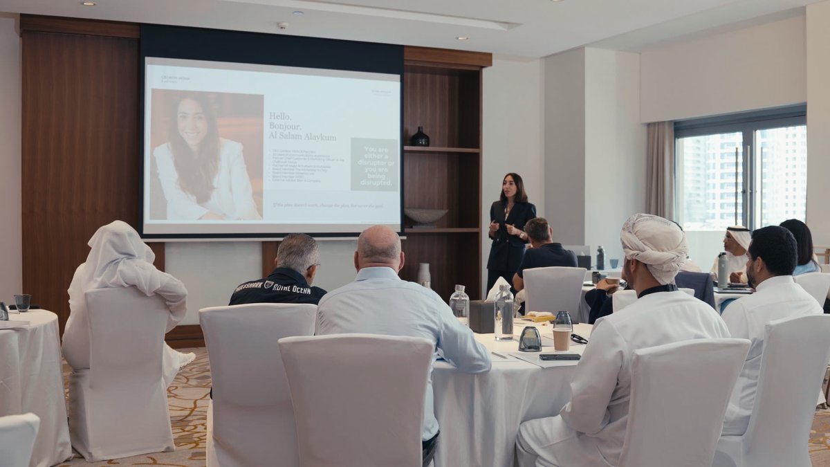 Board Enhance programme participants in session in Dubai, working through governance material with faculty.